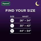 Depend Night Defense Adult Diapers, Incontinence Underwear for Men, Disposable, Overnight, Extra-Large