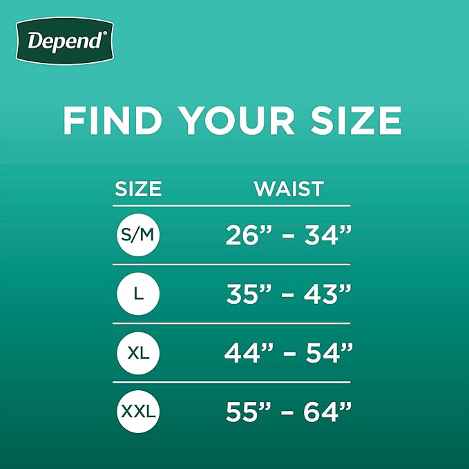 Depend Fresh Protection Adult Diapers, Incontinence Underwear for Men, Disposable, Maximum, Extra-Extra-Large