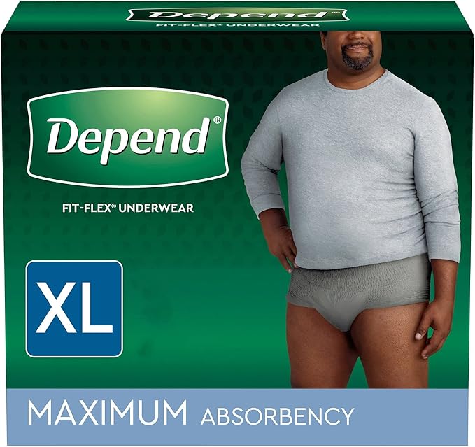 Depend Fresh Protection Incontinence Underwear for Men, Adult Diapers, XL