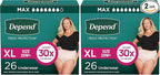 Depend Fresh Protection Adult Incontinence Underwear for Women (Formerly Depend Fit-Flex), Disposable, Maximum, Extra-Large