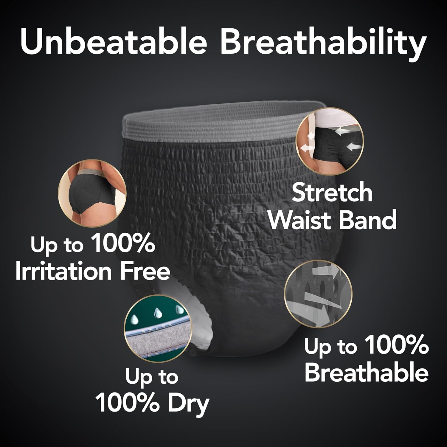 Depend Real Fit Incontinence Underwear for Men, Adult Diapers, L/XL