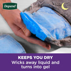 Depend Night Defense Adult Diapers, Incontinence Underwear for Men, Disposable, Overnight, Small/Medium