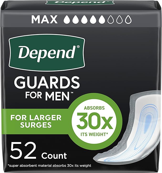 Depend Guards Incontinence Pads for Men, Maximum Absorbency